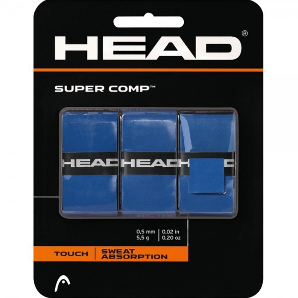 HEAD Super Comp Overgrip - Blue (3 Pack)